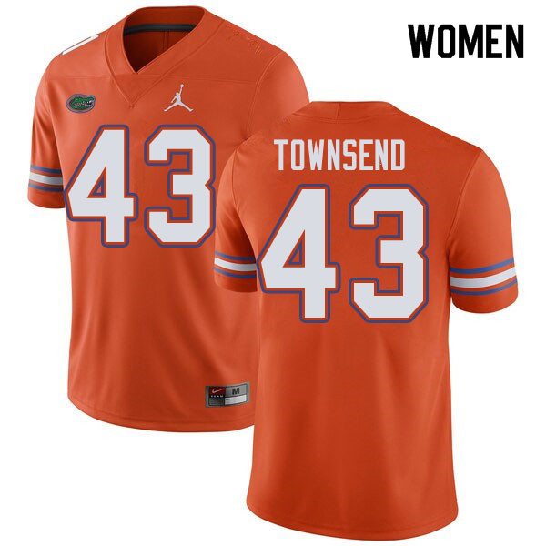 Jordan Brand Women #43 Tommy Townsend Florida Gators College Football Jerseys Sale-Orange - Click Image to Close